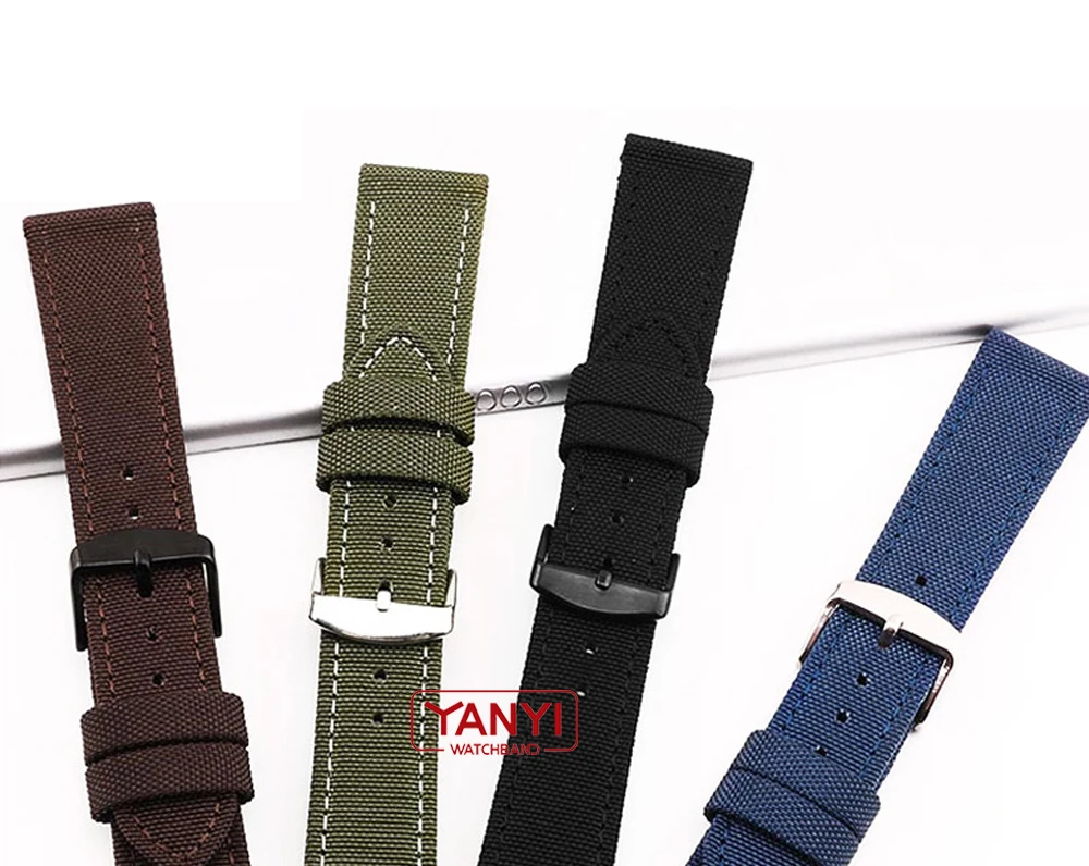 Nylon Watchband for I-WC S-Eiko Swristband Canvas Durable Sport Watch Strap Comfortable Leather Bottom 16mm 18mm 20mm 22mm 24mm