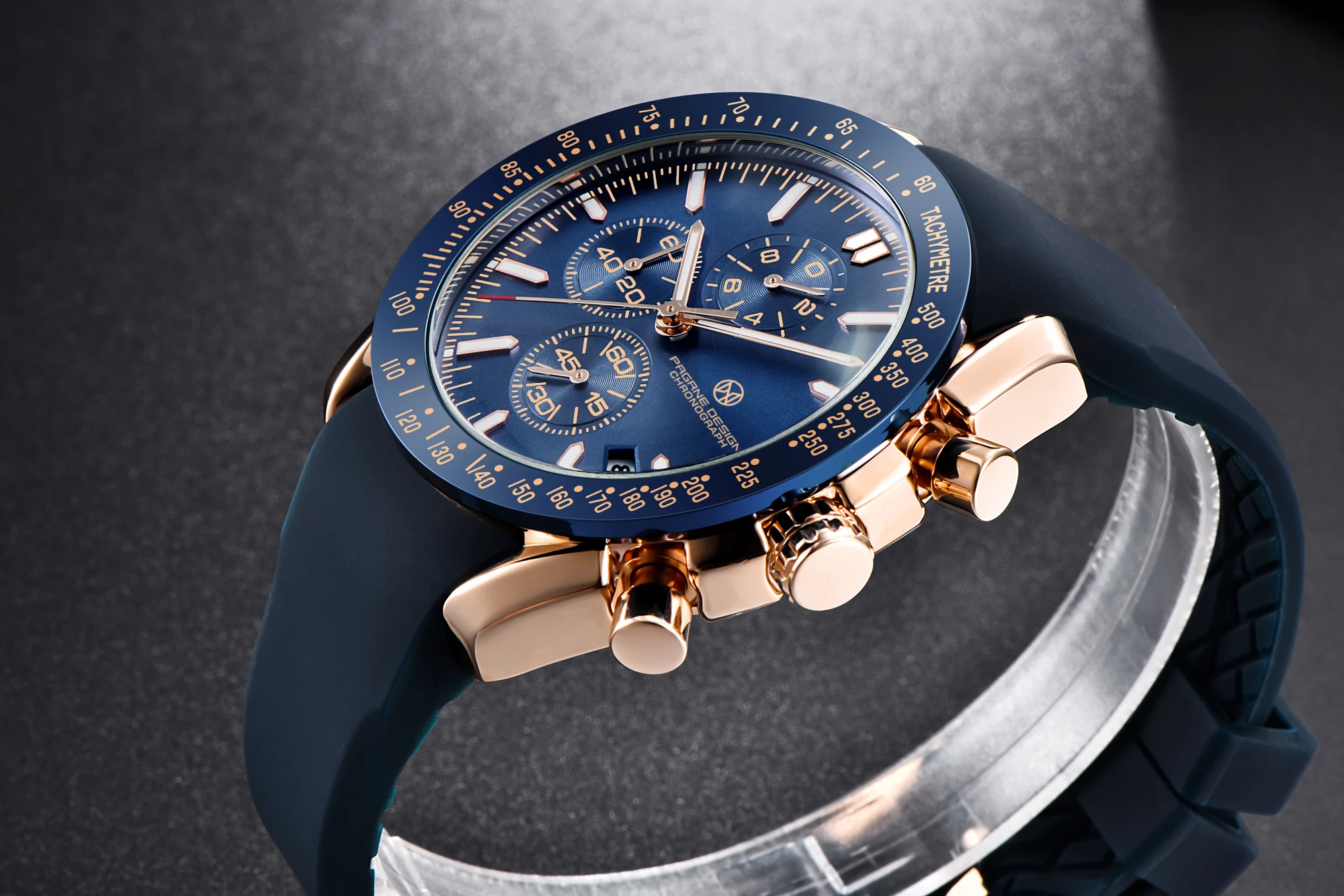 PAGANI DESIGN New 45mm Men Quartz Watch Rubber Belt Men's Luxury Watch Fashion Casual Sports Male Clock Relogio Maasculino