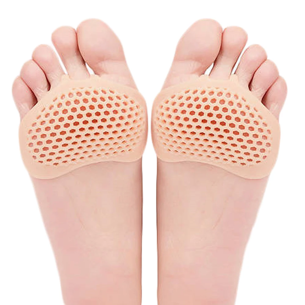 Silicone Gel Insoles for Shoes Metatarsal Forefoot Insert Pad for Women Men Foot Cushion Pads For Hallux Valgus Corrector Socks