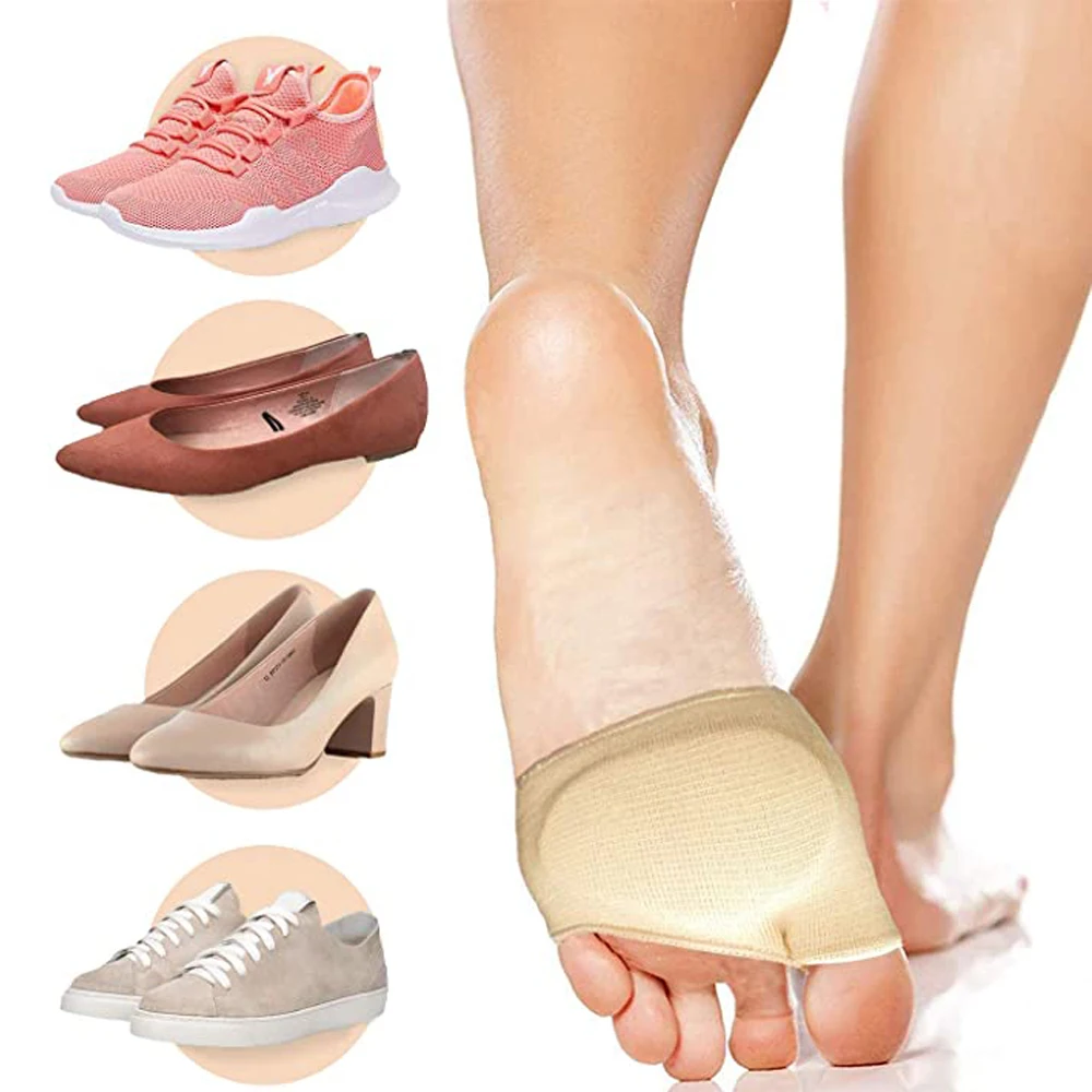 Silicone Gel Insoles for Shoes Metatarsal Forefoot Insert Pad for Women Men Foot Cushion Pads For Hallux Valgus Corrector Socks