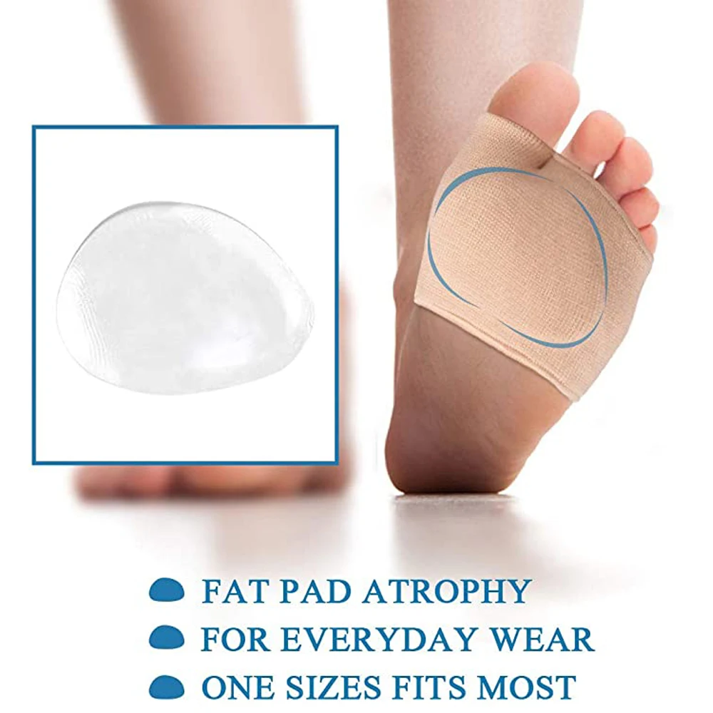 Silicone Gel Insoles for Shoes Metatarsal Forefoot Insert Pad for Women Men Foot Cushion Pads For Hallux Valgus Corrector Socks