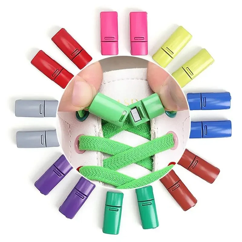 Magnetic Lock Laces Without Ties Sneakers for Shoelaces Elastic No Tie Shoe Laces Kids Adult Quick Flat Shoe Lace Rubber Bands
