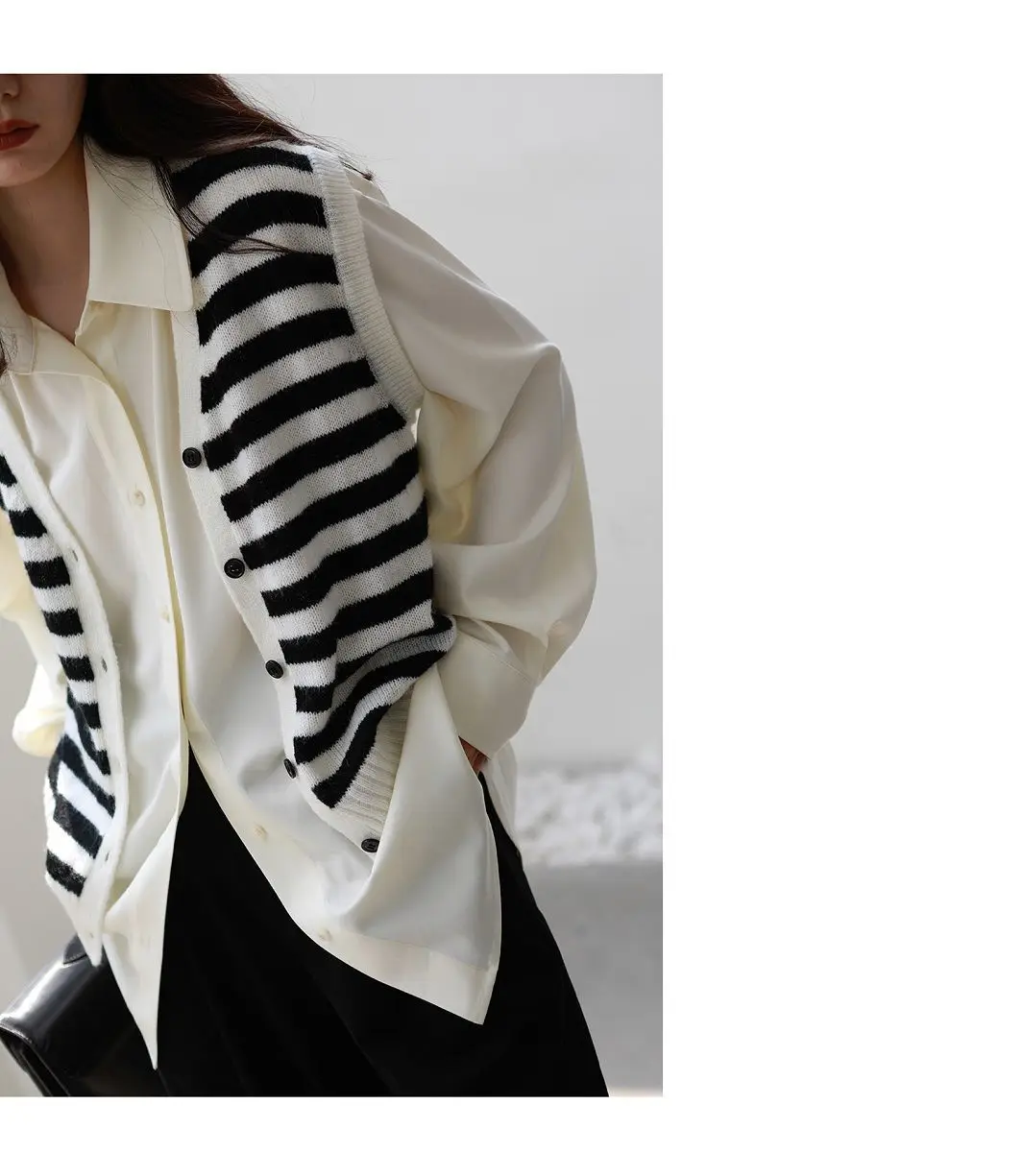 2026 Autumn Women's Oversized Long Sleeve Blouse 2026 Summer New Arrival Tie Neck Shirt Loose Fit Office Elegant Fashion