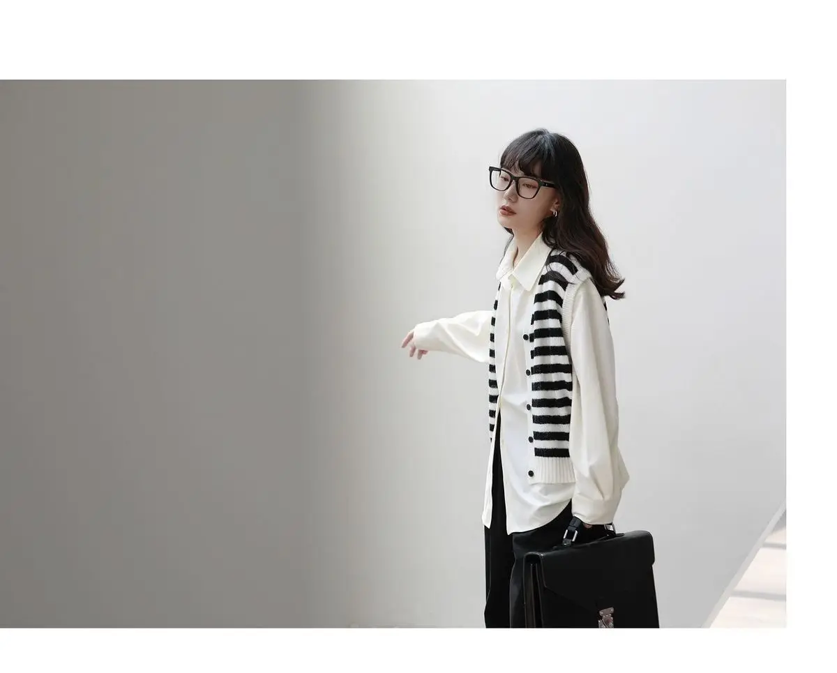2026 Autumn Women's Oversized Long Sleeve Blouse 2026 Summer New Arrival Tie Neck Shirt Loose Fit Office Elegant Fashion