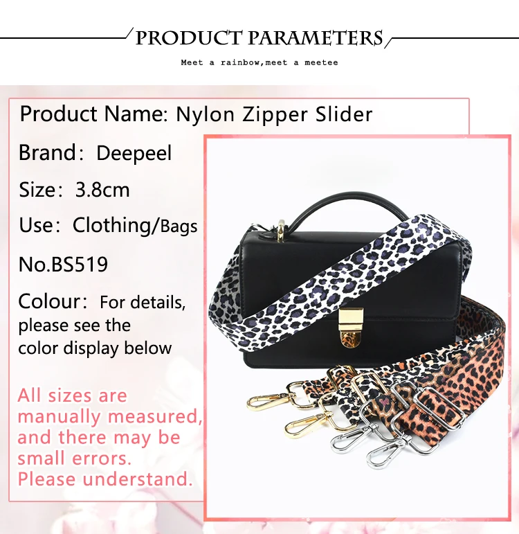 Deepeel 3.8cm Leopard Print Wide Shoulder Straps Wallet Tapes 80-140cm Adjustable Crossbody Women's Long Bags Strap Accessories