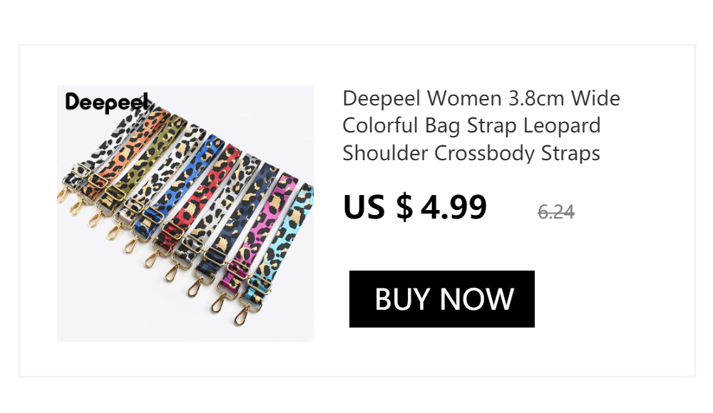 Deepeel 3.8cm Leopard Print Wide Shoulder Straps Wallet Tapes 80-140cm Adjustable Crossbody Women's Long Bags Strap Accessories