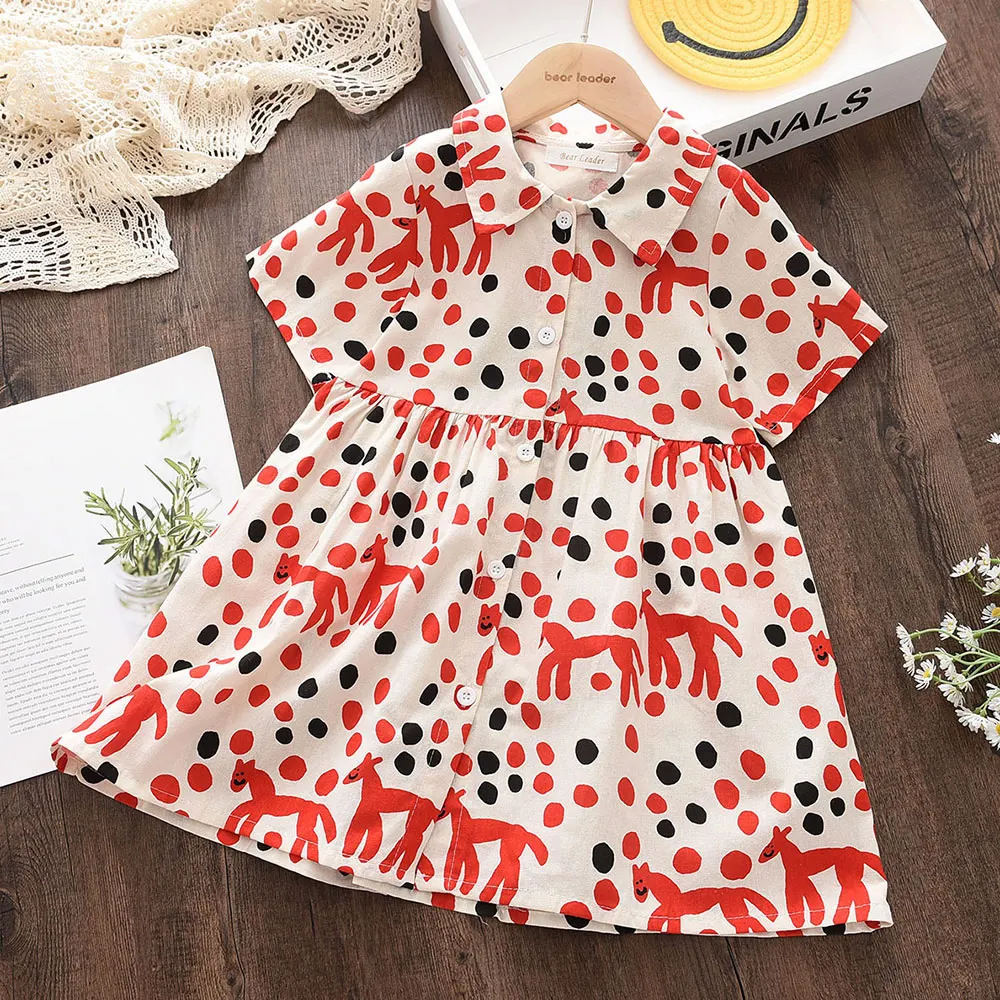 Bear Leader Kids Girls Dresses 2026 New Summer Lace Princess Dresses Children Solid color Clothing Baby Wedding Party Vestidos