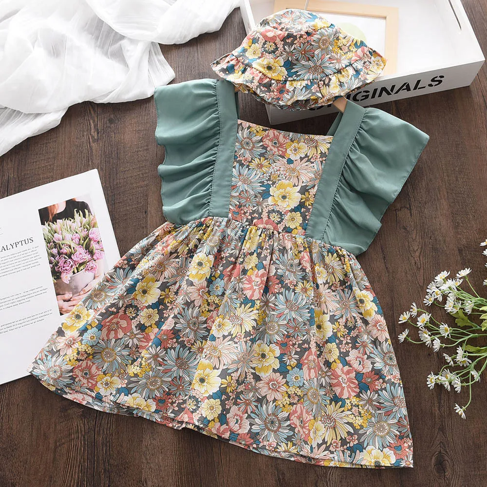 Bear Leader Kids Girls Dresses 2026 New Summer Lace Princess Dresses Children Solid color Clothing Baby Wedding Party Vestidos