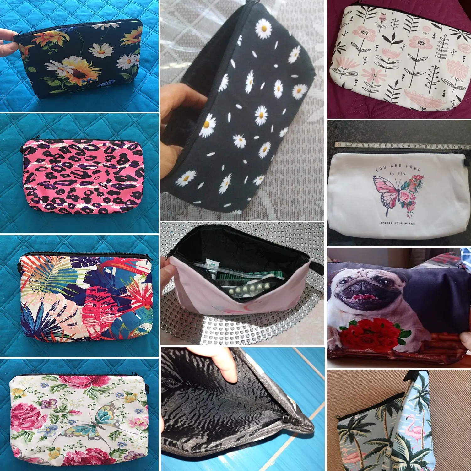 Hot Sale Nurse ECG Printing Women Cosmetic Bags Lovely Casual Travel Portable Storage Handbags Makeup Bag Toiletry Bags Female