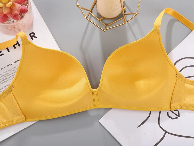 Women Seamless Bra Sexy No Wire Push Up Underwear Girls Students Breathable Thin 12 Colors Bras