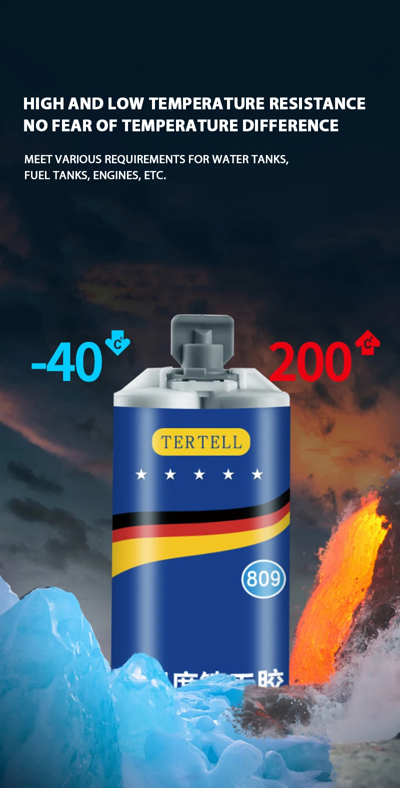 Metal Repair Paste 2 In1 Industrial AB Caster Glue Heat Resistant Sealant Cold Weld Strong Defect Repair Agent Glue