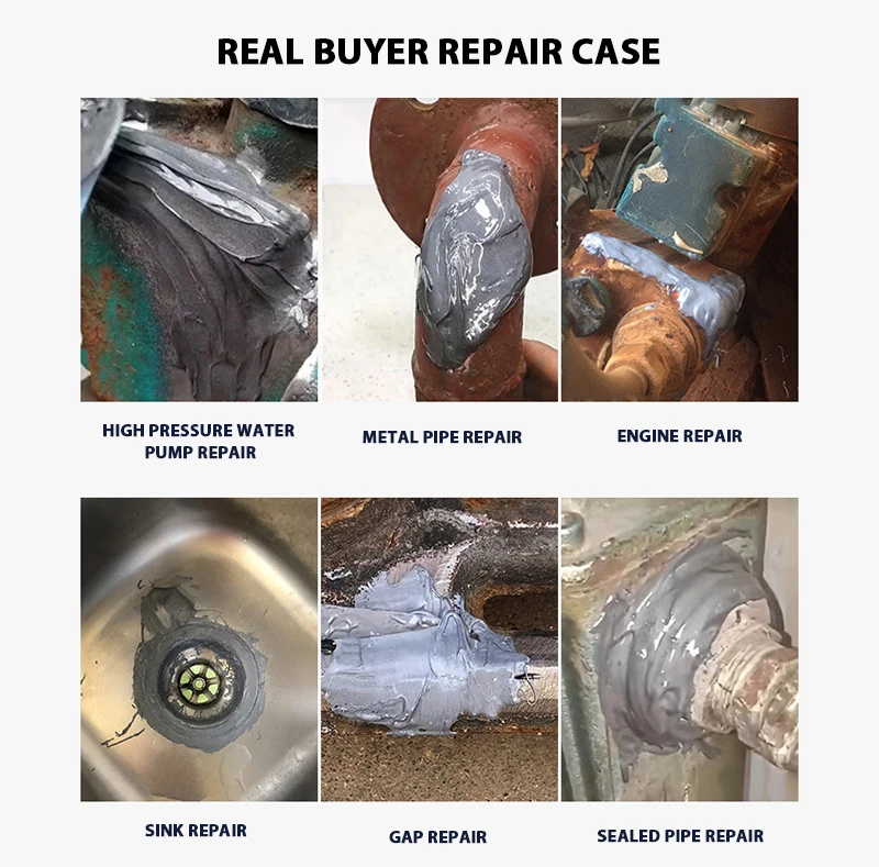Metal Repair Paste 2 In1 Industrial AB Caster Glue Heat Resistant Sealant Cold Weld Strong Defect Repair Agent Glue