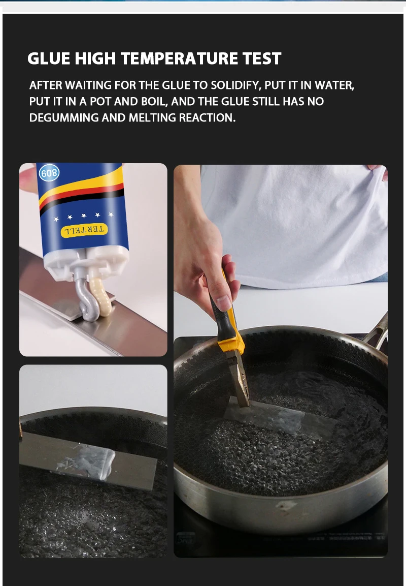 Metal Repair Paste 2 In1 Industrial AB Caster Glue Heat Resistant Sealant Cold Weld Strong Defect Repair Agent Glue