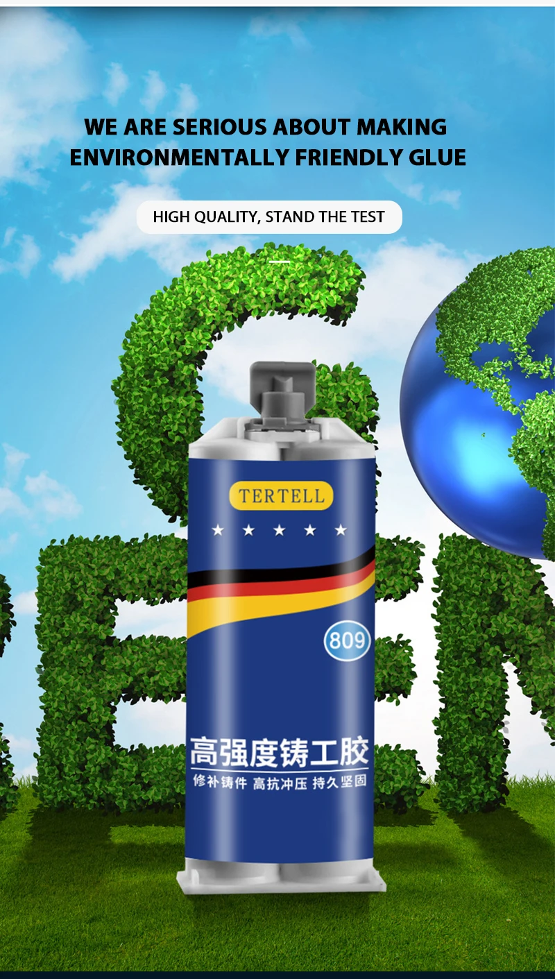 Metal Repair Paste 2 In1 Industrial AB Caster Glue Heat Resistant Sealant Cold Weld Strong Defect Repair Agent Glue