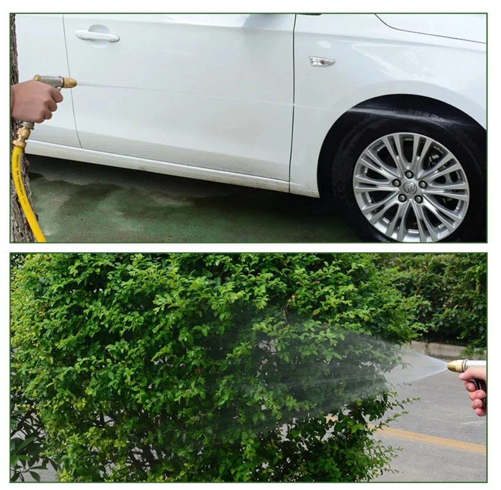 High Pressure Water Spray Gun Metal Brass Nozzle Garden Hose Pipe Lawn Car Wash Sprayer Sprinkler Car Wash Tool Water Guns
