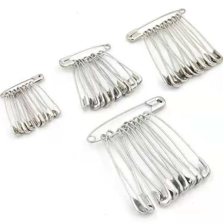 Silver Safety Pins Kit With Storage Box for Clothes Sewing And Jewelry Making DIY Handmade Craft Accessories Tools Set
