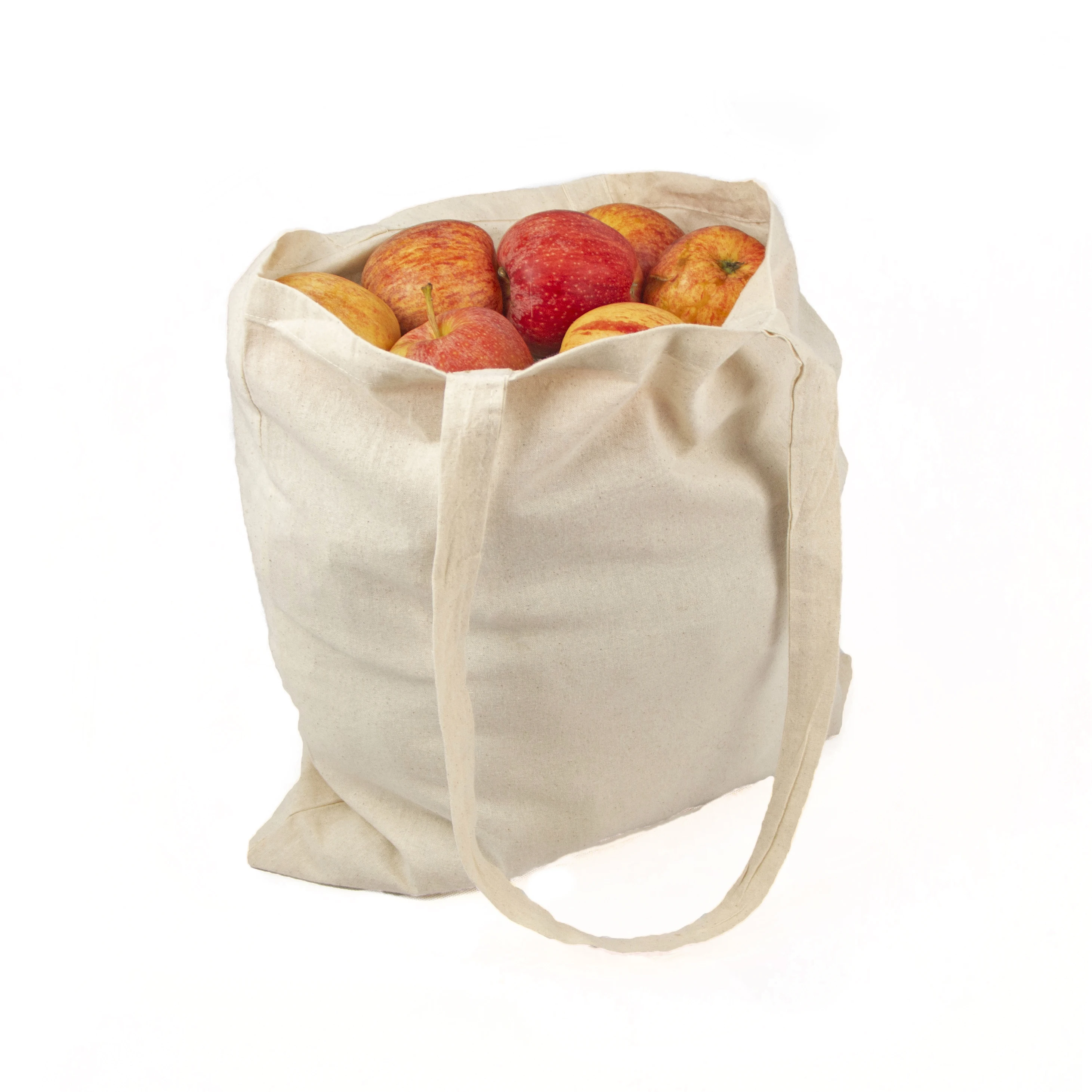 Bag fabric cotton Pack 50 units Biodegradable reusable long handles durable Shopping Crafts