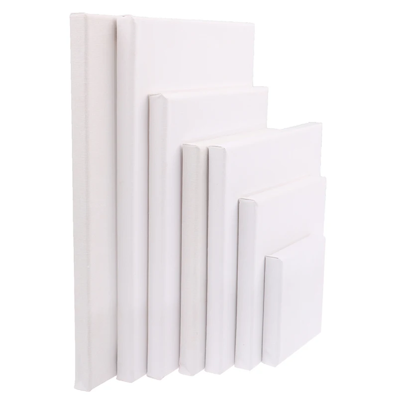 White Black Blank Square Artist Canvas For Oil Painting On Canvas, Acrylic Watercolor Oil Paint With Wood Frame As Primer
