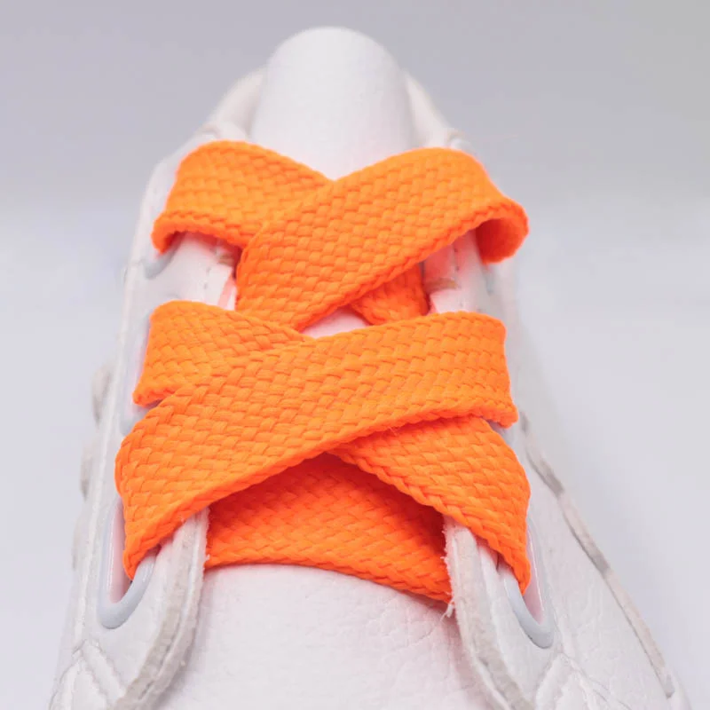 Widened 18mm Width Double Layer Wide Laces Sneakers Solid Color Flat Fat Shoestrings Air Queen Bootlaces Force Shoelaces Cord