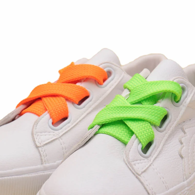 Widened 18mm Width Double Layer Wide Laces Sneakers Solid Color Flat Fat Shoestrings Air Queen Bootlaces Force Shoelaces Cord