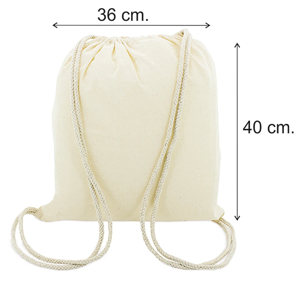 Paquete De Mochilas De Algodón Natural ECO Reutilizables En Tamaños 45x39 Cm Para Manualidades Pintura Y Excursiones Con Cierre De Cordón 50/100/200 Unidades