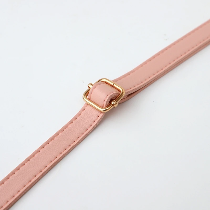 138cm Long Faux Leather Shoulder Bag Strap DIY Purse Handle Adjustable Crossbody Handbag Belt Replacement with Clasp