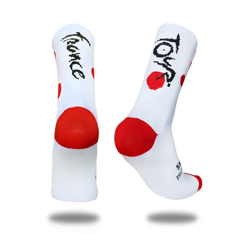 New Cycling Socks Letter Sports Socks Breathable Compression Outdoor Pro Competition Bike Socks Men Calcetines Ciclismo