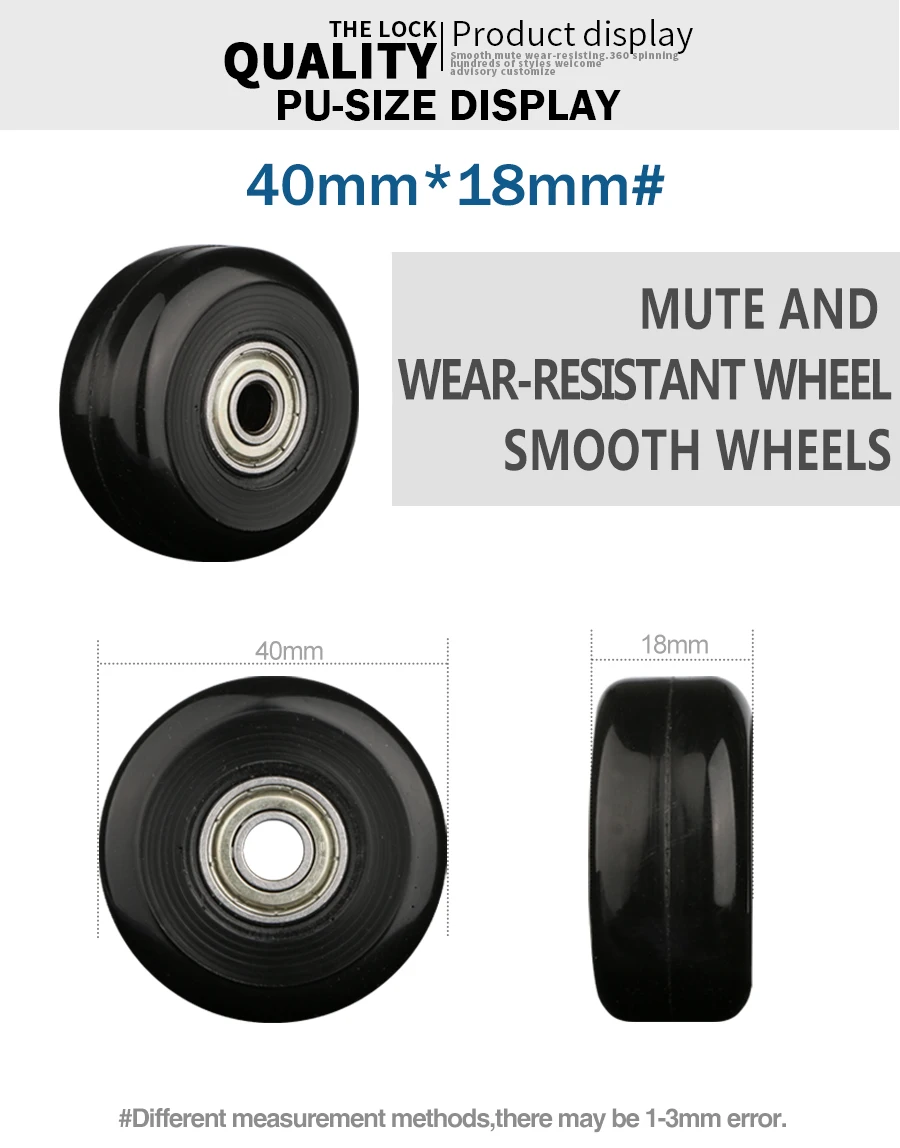 Luggage Wheels Replacement Trolley Case Pulley Wheel Mute Universal Accessories 20-28 Inch Suitcase Wheels Caster for Luggage