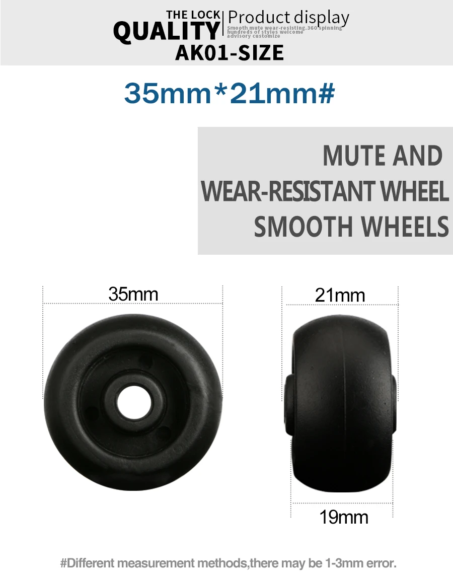 Luggage Wheels Replacement Trolley Case Pulley Wheel Mute Universal Accessories 20-28 Inch Suitcase Wheels Caster for Luggage