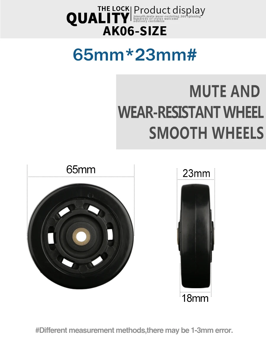 Luggage Wheels Replacement Trolley Case Pulley Wheel Mute Universal Accessories 20-28 Inch Suitcase Wheels Caster for Luggage