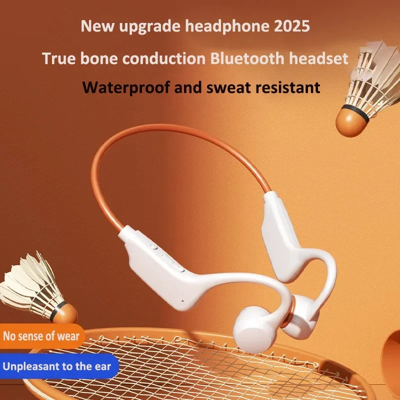 Lenovo NEW Bone Conduction Headset Bluetooth 5.4 Not In Ear Swimming Running IPX8 Waterproof Long Life Hang Ear Sports Headphone