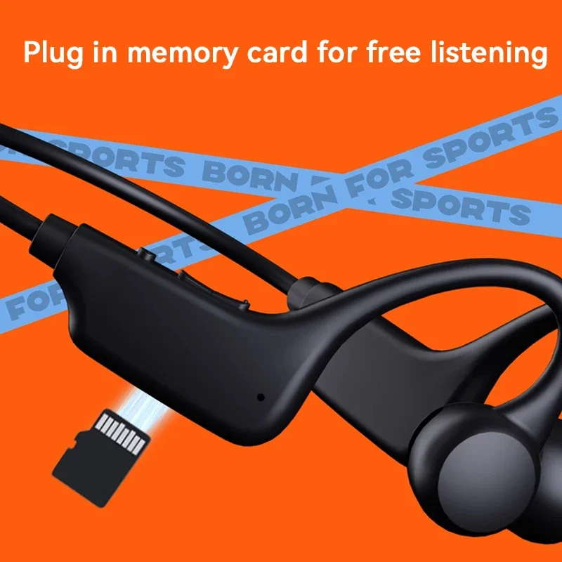 Lenovo NEW Bone Conduction Headset Bluetooth 5.4 Not In Ear Swimming Running IPX8 Waterproof Long Life Hang Ear Sports Headphone