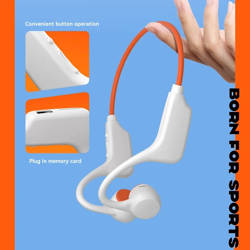 Lenovo NEW Bone Conduction Headset Bluetooth 5.4 Not In Ear Swimming Running IPX8 Waterproof Long Life Hang Ear Sports Headphone