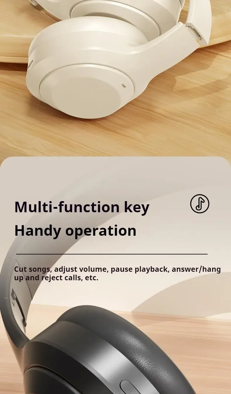 Over Ear HIFI Stereo M5 Headsets Wireless Bluetooth 5.3 Headphones Sports Gaming Earphones Support TF/AUX noise reduction