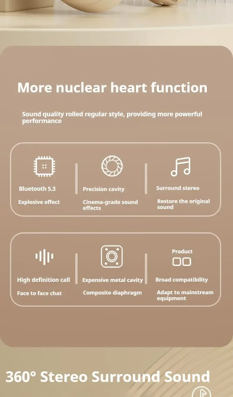 Over Ear HIFI Stereo M5 Headsets Wireless Bluetooth 5.3 Headphones Sports Gaming Earphones Support TF/AUX noise reduction