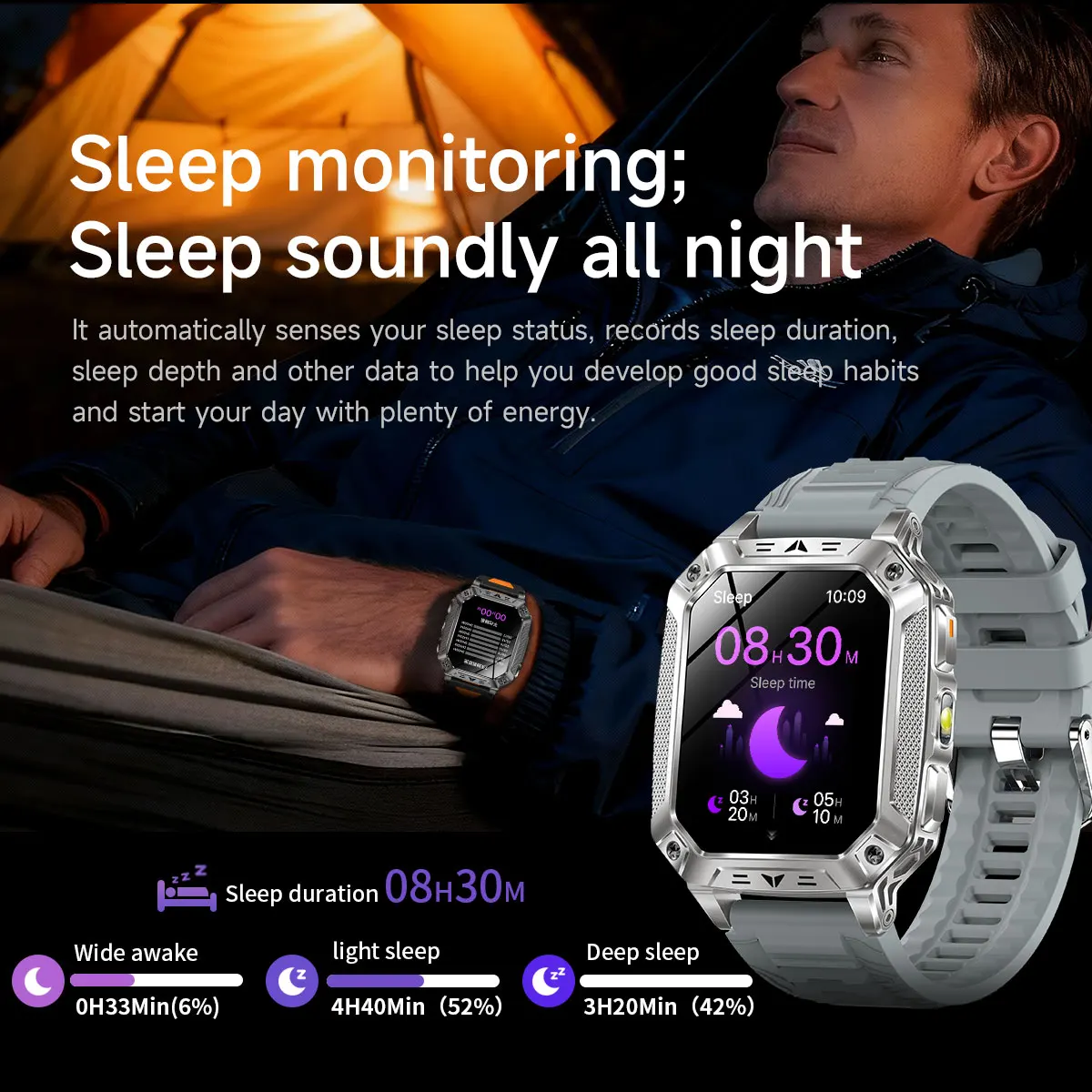 2026 New 1400mAh Battery Smart Watch GPS path Bluetooth Call 10ATM Waterproof Swim Sport Run Hiking Outdoors Military Smartwatch