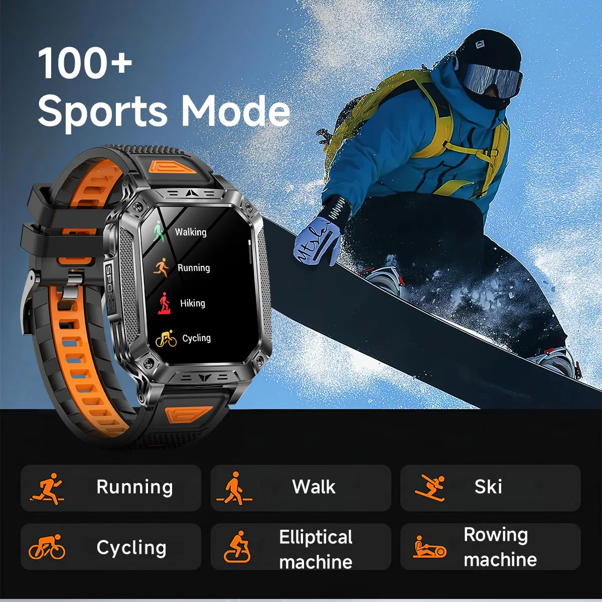 2026 New 1400mAh Battery Smart Watch GPS path Bluetooth Call 10ATM Waterproof Swim Sport Run Hiking Outdoors Military Smartwatch