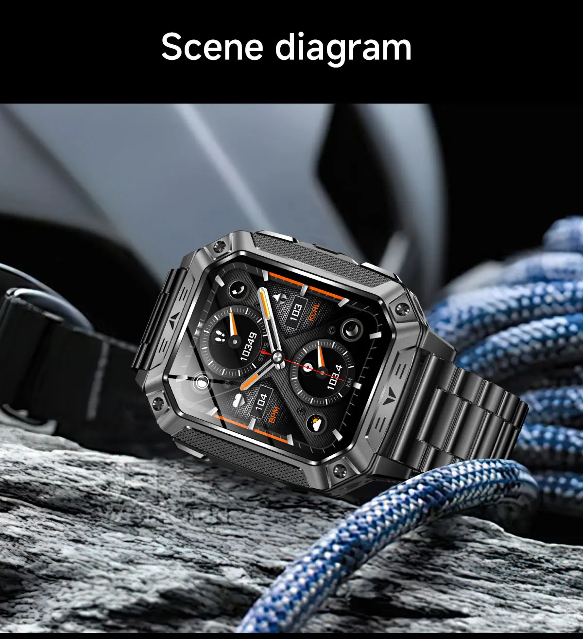 2026 New 1400mAh Battery Smart Watch GPS path Bluetooth Call 10ATM Waterproof Swim Sport Run Hiking Outdoors Military Smartwatch