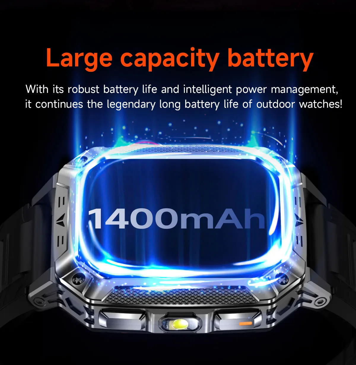 2026 New 1400mAh Battery Smart Watch GPS path Bluetooth Call 10ATM Waterproof Swim Sport Run Hiking Outdoors Military Smartwatch