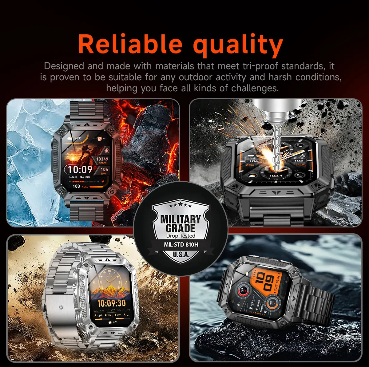 2026 New 1400mAh Battery Smart Watch GPS path Bluetooth Call 10ATM Waterproof Swim Sport Run Hiking Outdoors Military Smartwatch