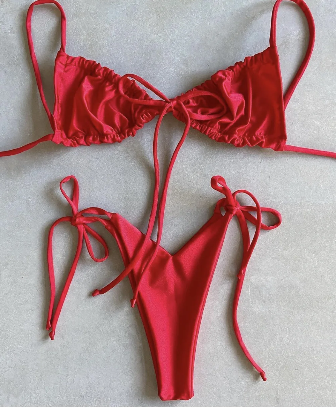 RUOTONGSEPT Low Waist Bikinis 2023 Triangle Swimwear Female Swimsuit Women Print Bikini set two-Piece Suit Push Up Bathing Suit