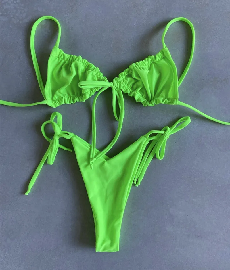 RUOTONGSEPT Low Waist Bikinis 2023 Triangle Swimwear Female Swimsuit Women Print Bikini set two-Piece Suit Push Up Bathing Suit