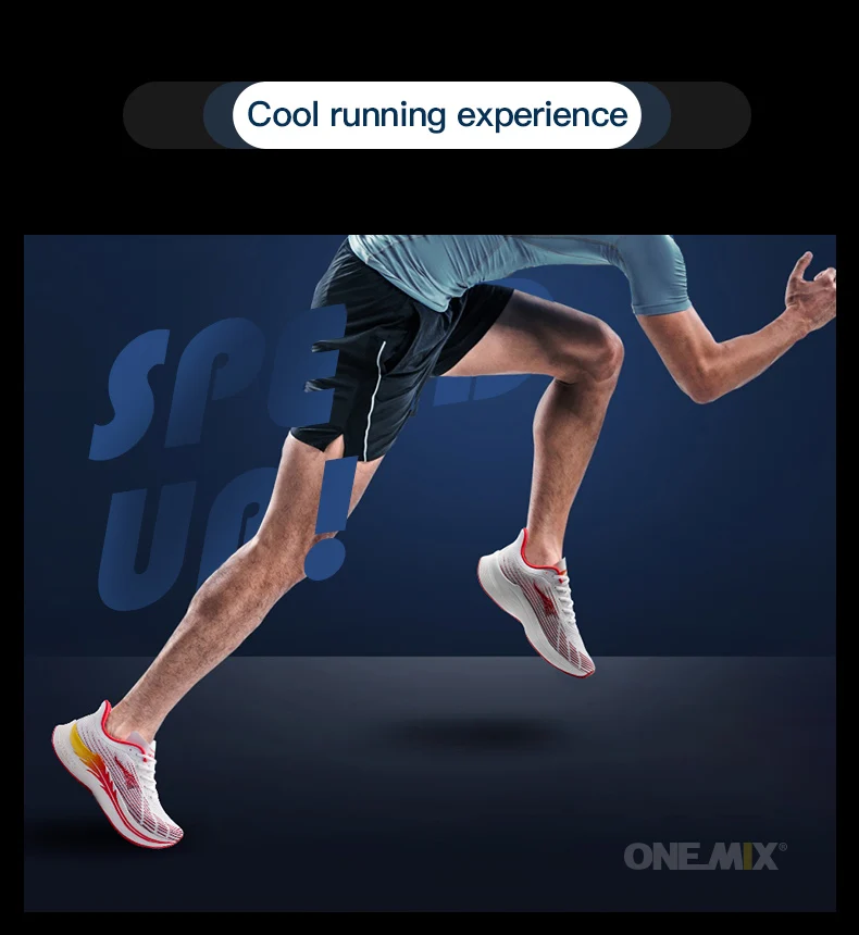 ONEMIX Running Shoes for Men Breathable Racing Sport Shoes Casual Soft New Trend Outdoor Male Anti-slip Walking Sneakers