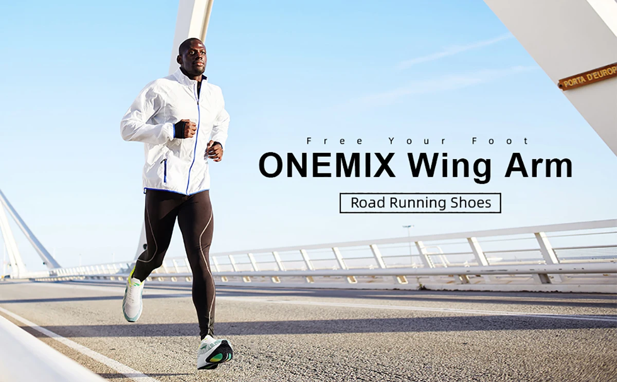 ONEMIX Running Shoes for Men Breathable Racing Sport Shoes Casual Soft New Trend Outdoor Male Anti-slip Walking Sneakers