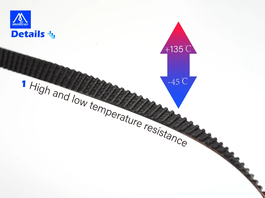 Mellow High Temperature EPDM GATES-LL-2GT Gear Synchronous Belt GT2 Width 6MM 9MM 10MM Timing Belt For BOX 3D Printer Voron BLV