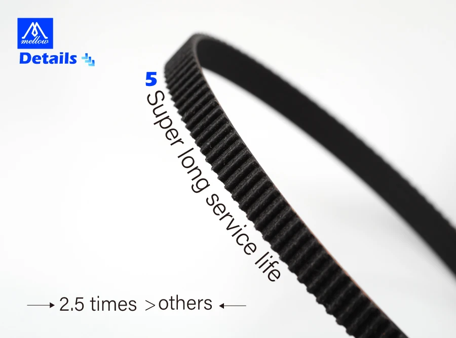 Mellow High Temperature EPDM GATES-LL-2GT Gear Synchronous Belt GT2 Width 6MM 9MM 10MM Timing Belt For BOX 3D Printer Voron BLV