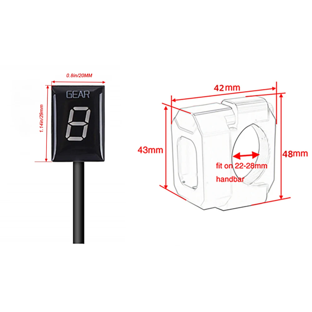 Gear Indicator For Kawasaki ZX6R ZX-6R ZX6RR ZX-6RR ER-6N ER-6F Z750 Z1000 Z 750 1000 ER-6N ER6N Motorcycle Gear Display Meter