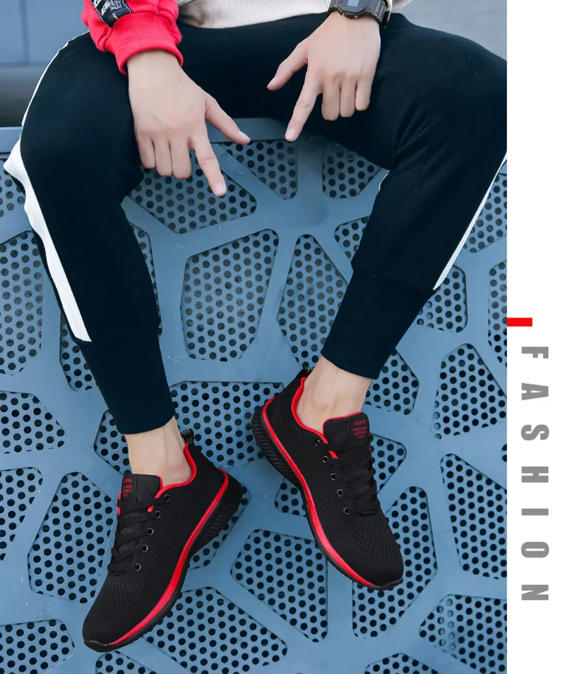 Sport Shoes Men Lightweight Running Sneakers Walking Casual Breathable Shoes Non-slip Comfortable lack Big Size 38-48 Hombre