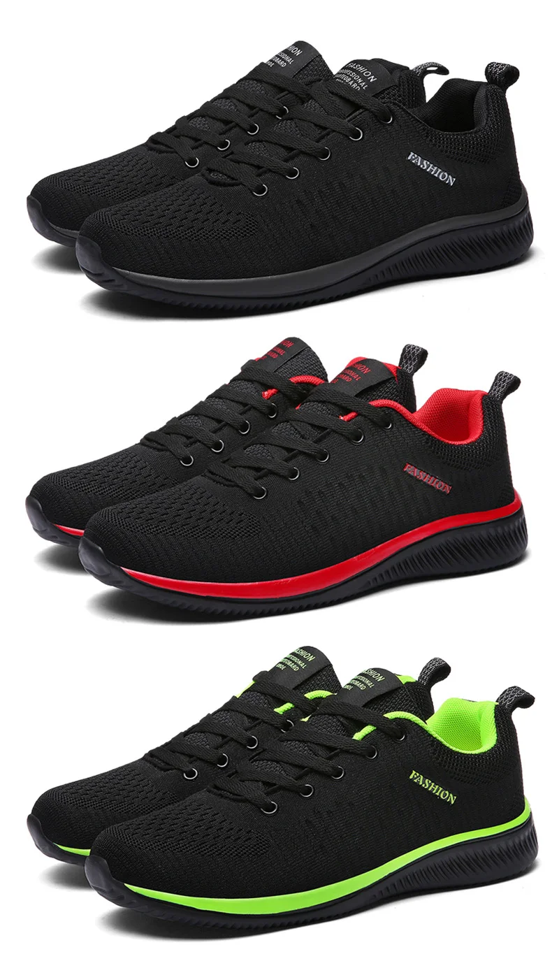 Sport Shoes Men Lightweight Running Sneakers Walking Casual Breathable Shoes Non-slip Comfortable lack Big Size 38-48 Hombre