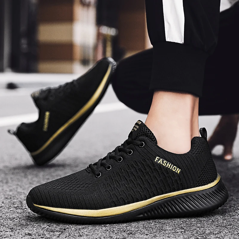 Sport Shoes Men Lightweight Running Sneakers Walking Casual Breathable Shoes Non-slip Comfortable lack Big Size 38-48 Hombre